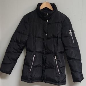 MADDEN Girls size XL 16 Black Puffer Jacket Good Condition